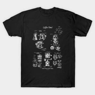 Coffee Lover Gift Coffee Maker Patents T-Shirt